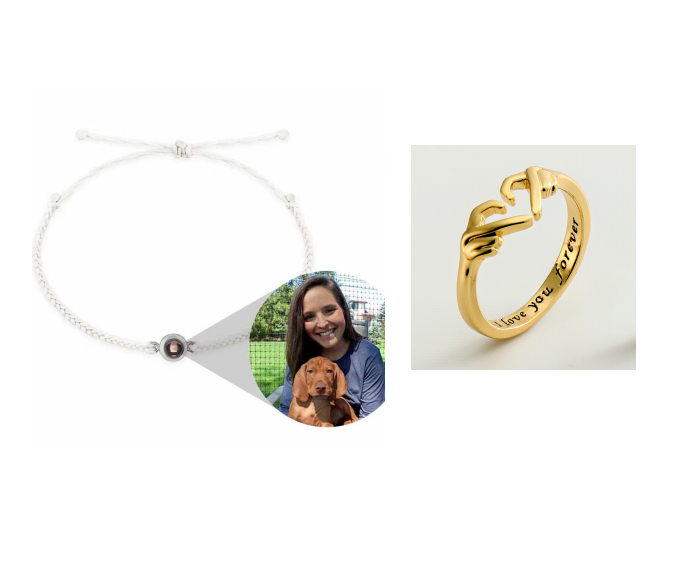 Personalized Photo Projection Bracelet 100 Languages I Love You Custom Photo Bracelets Custom Couple Jewelry Mother's Day Gift Greeting Cards Pi-Mart