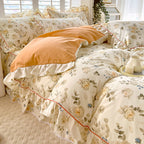 Bed Skirt Model Cotton Bedding Four-piece Set Sheet Quilt Cover Pi-Mart