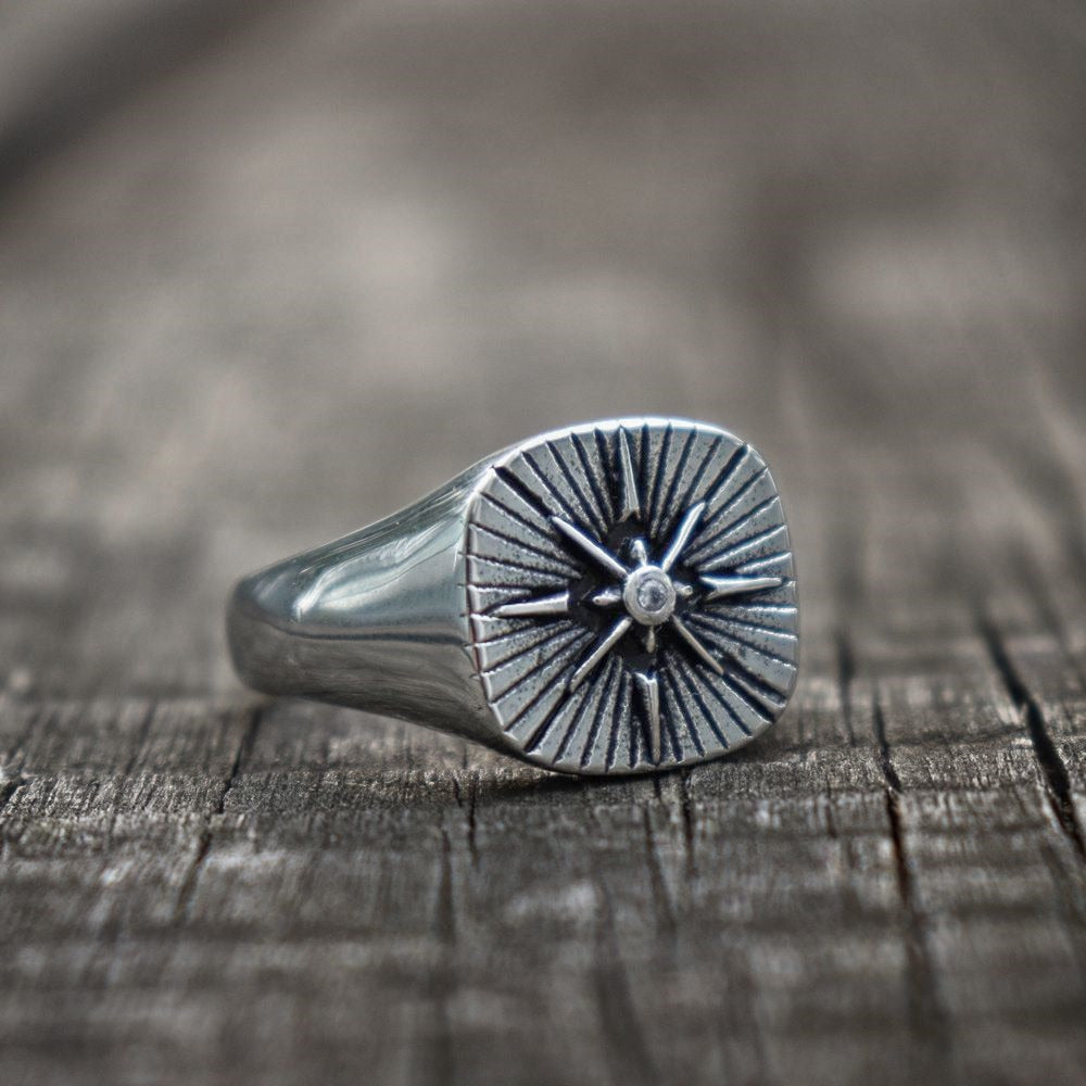 Polaris Star Signet Ring - SJB-DIAMOND ELITES