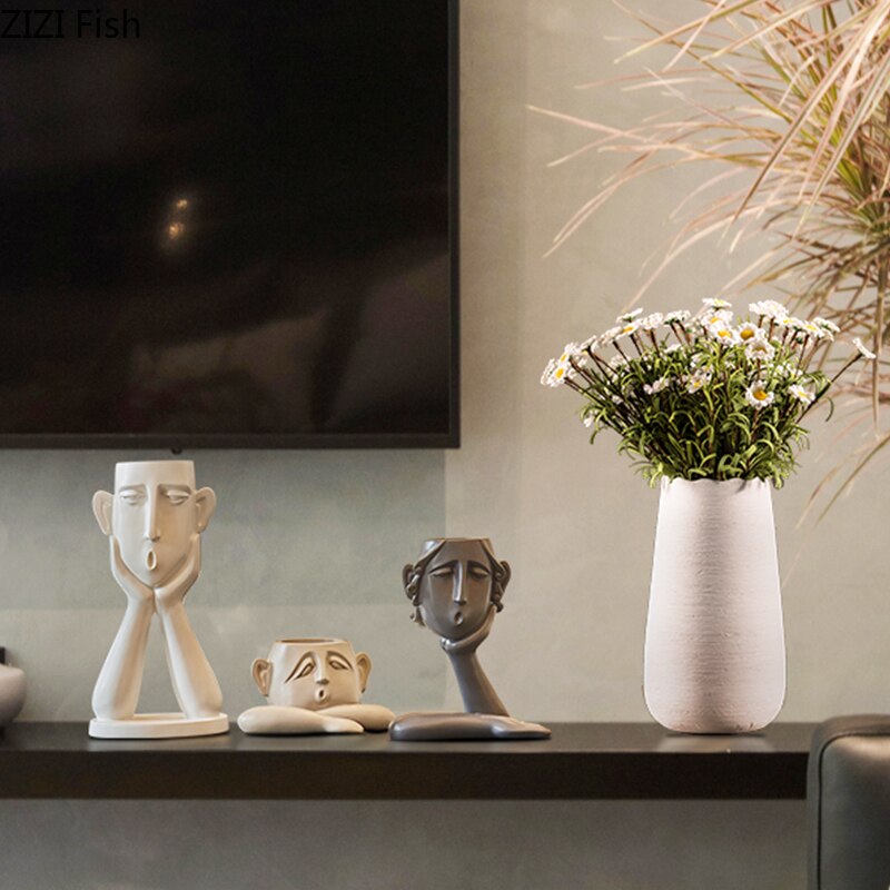Abstract Figure Statue Vases - SJB-DIAMOND ELITES