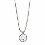 S925 Sterling Silver Bear Retro Necklace Women Pi-Mart