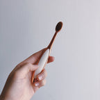 Rose Gold Toothbrush Type Makeup Brush Set