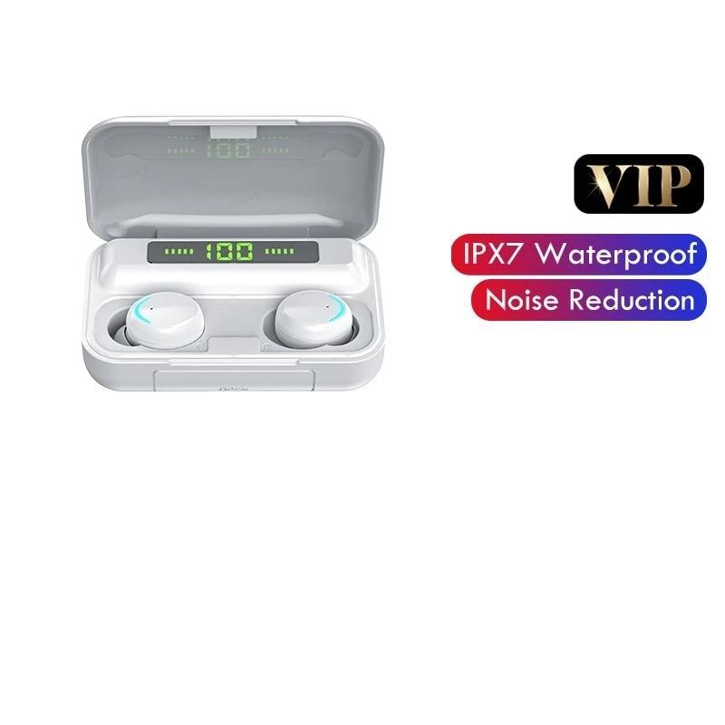 STEVVEX TWS Bluetooth 5.0 Earphones 2200mAh Charging Box Wireless Headphone 9D Stereo Sports Waterproof Earbuds Headsets With Microphone - SJB-DIAMOND ELITES