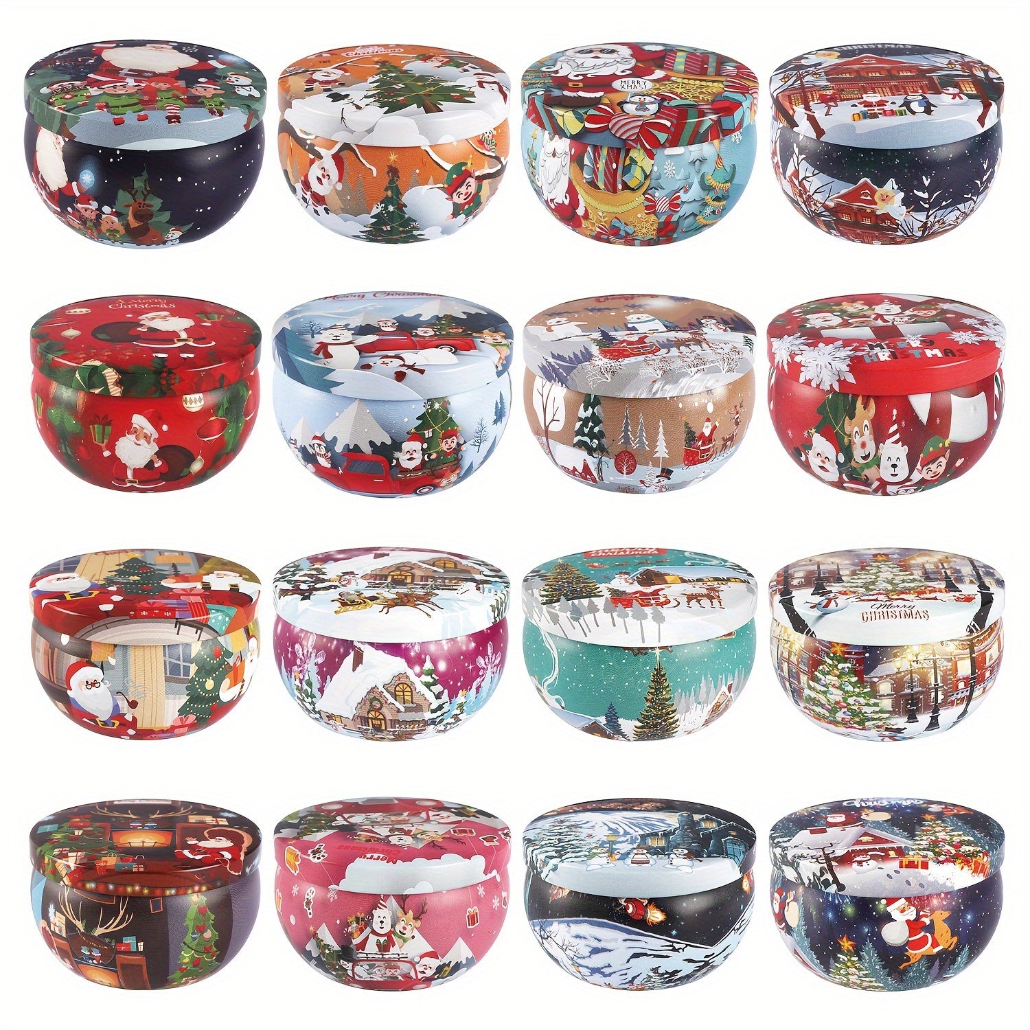 16pcs Christmas Scented Candle, Smoke-free, No-drip, Elegant Romantic Candle, Suitable For Family, Church, Seasonal Celebrations, Also Very Suitable For Christmas Use, As A Gift To Relatives And Friends. Lootquake LLC