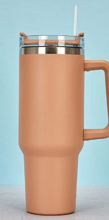 40oz Straw Coffee Insulation Cup With Handle Portable Car Stainless Steel Water Bottle LargeCapacity Travel BPA Free Thermal Mug Pi-Mart
