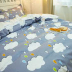 New Quilt Cover Simple Bed Sheet Cartoon Supplies Four-piece Set Pi-Mart