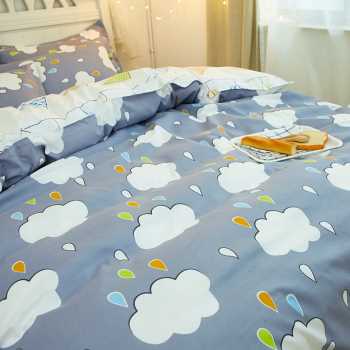 New Quilt Cover Simple Bed Sheet Cartoon Supplies Four-piece Set Pi-Mart