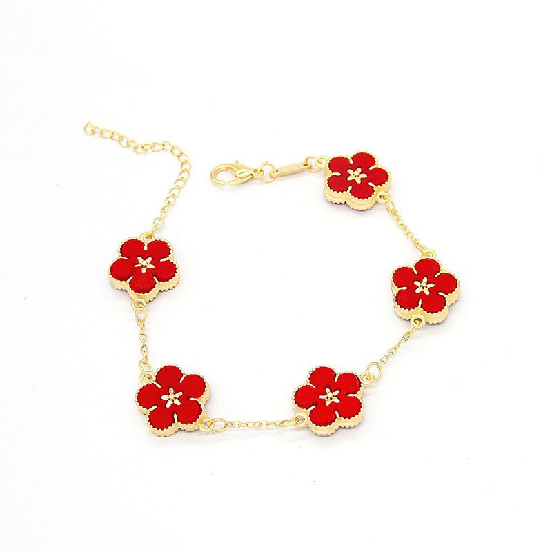 18k Gold Plating Flower Bracelets Pi-Mart