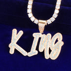 Creative Double Cursive Hip Hop Necklace Pi-Mart