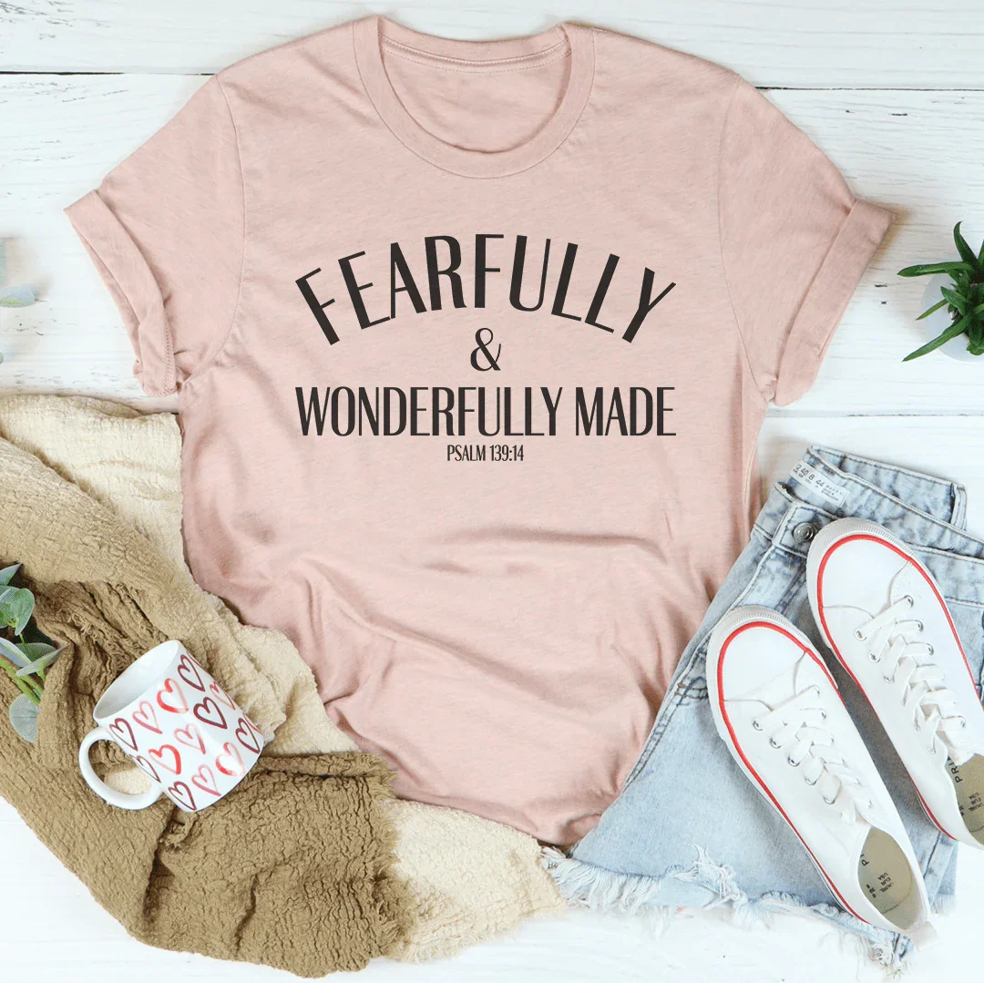 Fearfully And Wonderfully Made Tee Peachy Sunday