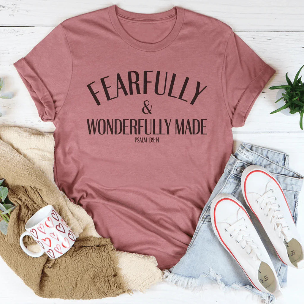 Fearfully And Wonderfully Made Tee Peachy Sunday