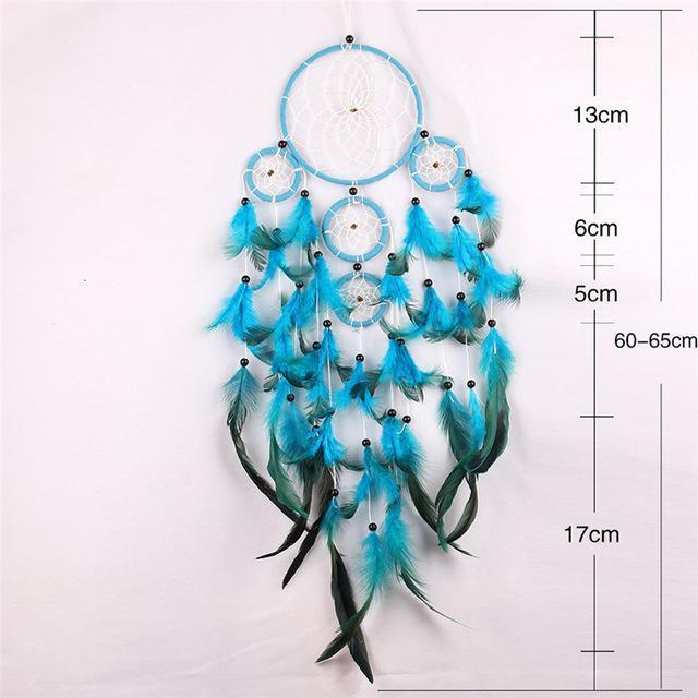 Feather Crafts Dream Catcher Brown Wind Chimes Handmade Christmas Net Handmade Wall Hanging Home Decor Dream Catcher With Feathers For Wall Hanging Car Home Balcony Decorations Stevvex