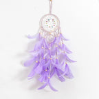 Feather Crafts Dream Catcher Brown Wind Chimes Handmade Christmas Net Handmade Wall Hanging Home Decor Dream Catcher With Feathers For Wall Hanging Car Home Balcony Decorations Stevvex