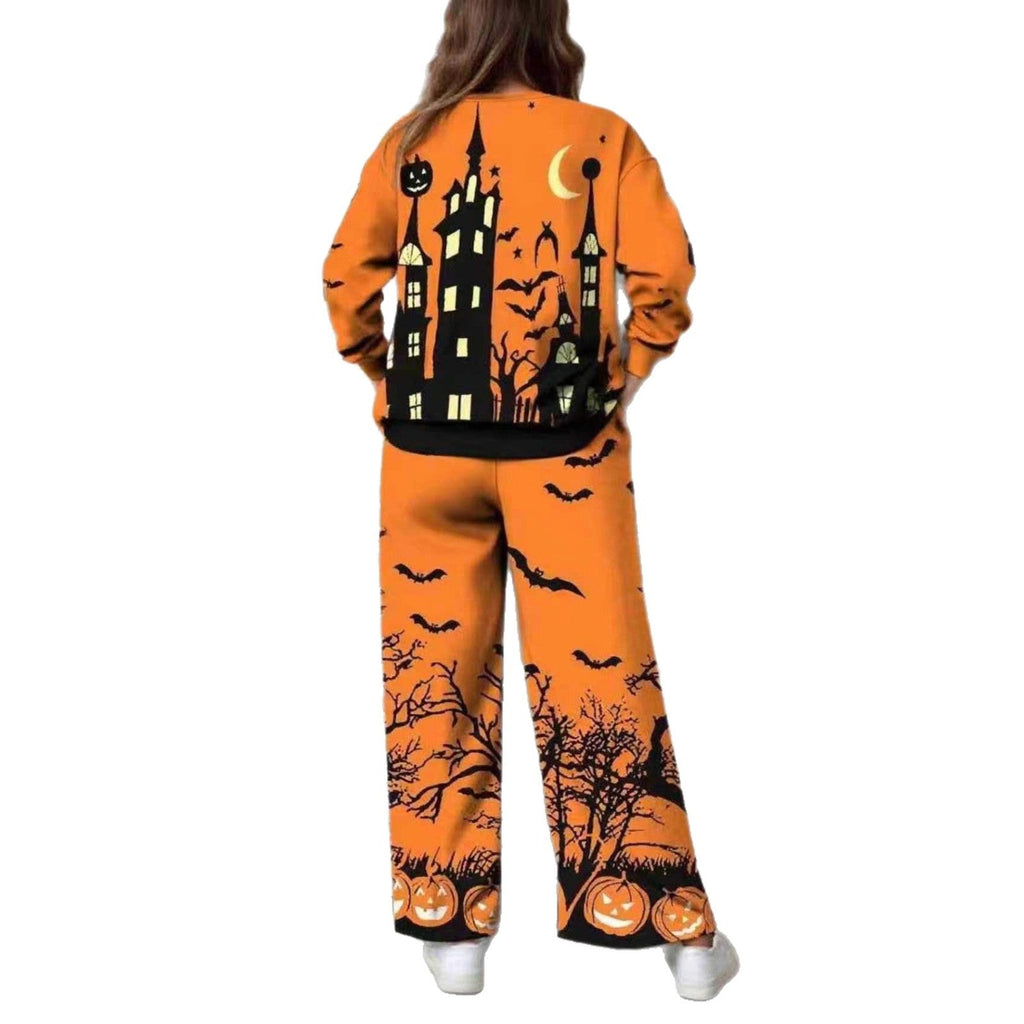 Halloween Christmas Eve Printed Two-piece Suit Pack Pi-Mart