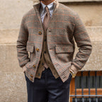 Bomber Jacket Tweed Fleece Cropped Slim-fit Jacket With Stand-up Collar Pi-Mart