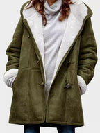 Full Size Pocketed Long Sleeve Hooded Toggle Jacket – Stylish & Functional Outerwear for Women Stevvex