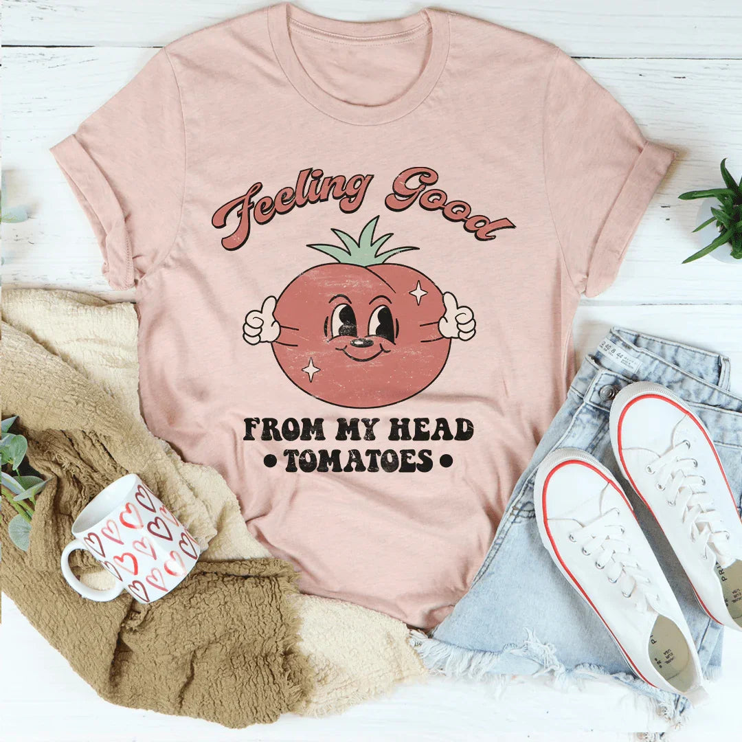 Feeling Good Tee Peachy Sunday