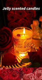 Rose Jelly Scented Candle for Aromatherapy, Romantic Atmosphere - Ideal for Birthdays, Valentine's Day, Anniversaries, Thanksgiving, Christmas - 1pc, Soy Wax in Glass Jar Lootquake LLC