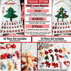 Felt Christmas Advent Calendar Kids Countdown Pockets And Felt Ornaments BandsCo Straps
