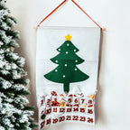 Felt Christmas Advent Calendar Kids Countdown Pockets And Felt Ornaments BandsCo Straps
