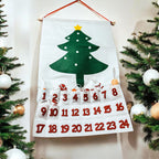 Felt Christmas Advent Calendar Kids Countdown Pockets And Felt Ornaments BandsCo Straps