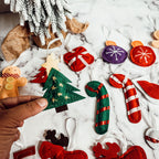 Felt Christmas Advent Calendar Kids Countdown Pockets And Felt Ornaments BandsCo Straps