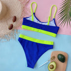 Female High Waist Swimsuit Bikini Sports Swimsuits For Women Two Piece Crop Top Bikini Set High Waist High Cut Bathing Suits Women Swimwear Two-piece Bikini Set Bathing Suit Swimwear Stevvex