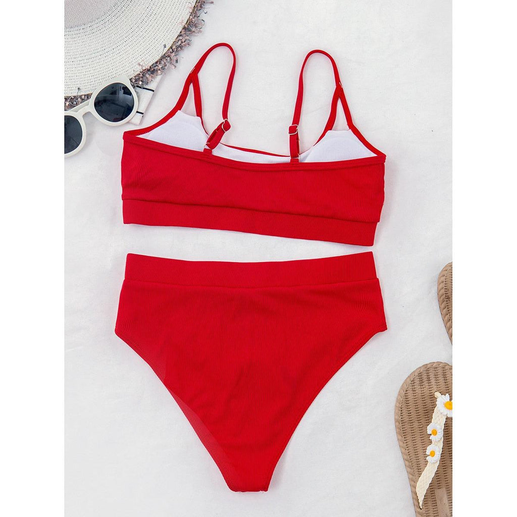 Female Push Up Swimsuit Modern Swimwear For Women Bikinis High Waist Bikini Set Solid Bikini 2 Piece Swimsuit Bathing Suits Women Bathing Suit High Waist Bikini Set Sport Wear Swimming Suit Bikini Stevvex