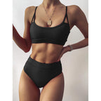 Female Push Up Swimsuit Modern Swimwear For Women Bikinis High Waist Bikini Set Solid Bikini 2 Piece Swimsuit Bathing Suits Women Bathing Suit High Waist Bikini Set Sport Wear Swimming Suit Bikini Stevvex