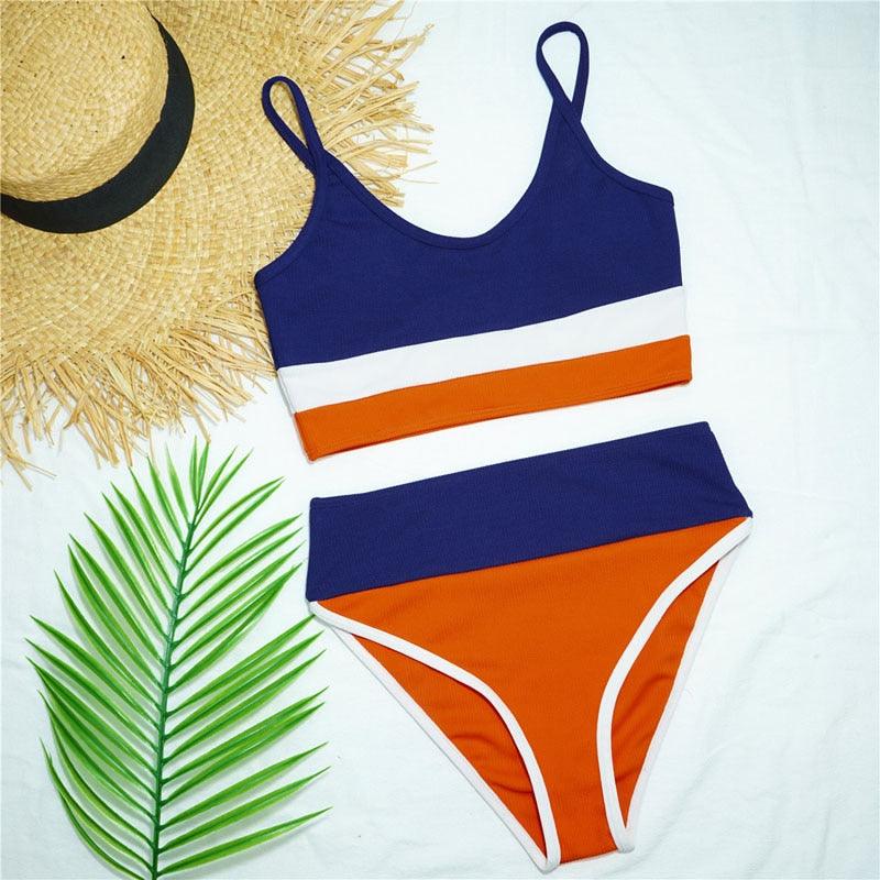 Female Push Up Swimsuit Modern Swimwear For Women Bikinis High Waist Bikini Set Solid Bikini 2 Piece Swimsuit Bathing Suits Women Bathing Suit High Waist Bikini Set Sport Wear Swimming Suit Bikini Stevvex