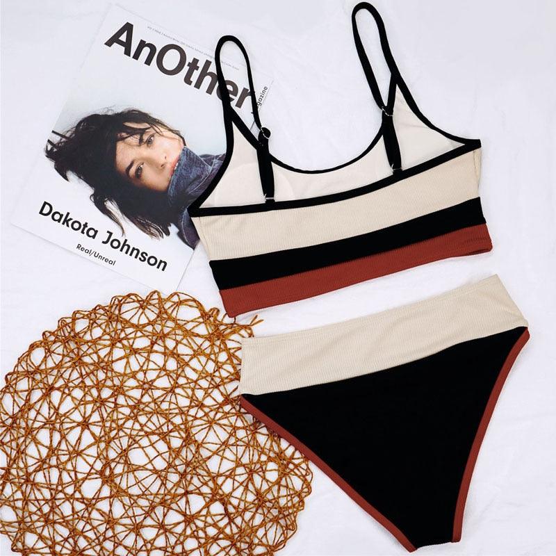 Female Push Up Swimsuit Modern Swimwear For Women Bikinis High Waist Bikini Set Solid Bikini 2 Piece Swimsuit Bathing Suits Women Bathing Suit High Waist Bikini Set Sport Wear Swimming Suit Bikini Stevvex