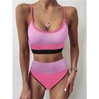 Female Swimsuit High Waist Bikini Women High Waist Bikini Set Two Piece Swimsuits Bikini Top With Bottoms Bathing Suits For Teens Girls Women Swimwear Two-pieces Bikini Set Sport Bathing Suit Swim Lady Stevvex