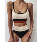 Female Swimsuit High Waist Bikini Women High Waist Bikini Set Two Piece Swimsuits Bikini Top With Bottoms Bathing Suits For Teens Girls Women Swimwear Two-pieces Bikini Set Sport Bathing Suit Swim Lady Stevvex