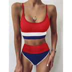 Female Swimsuit High Waist Bikini Women High Waist Bikini Set Two Piece Swimsuits Bikini Top With Bottoms Bathing Suits For Teens Girls Women Swimwear Two-pieces Bikini Set Sport Bathing Suit Swim Lady Stevvex