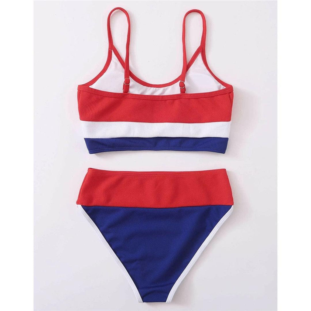 Female Swimsuit High Waist Bikini Women High Waist Bikini Set Two Piece Swimsuits Bikini Top With Bottoms Bathing Suits For Teens Girls Women Swimwear Two-pieces Bikini Set Sport Bathing Suit Swim Lady Stevvex