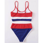 Female Swimsuit High Waist Bikini Women High Waist Bikini Set Two Piece Swimsuits Bikini Top With Bottoms Bathing Suits For Teens Girls Women Swimwear Two-pieces Bikini Set Sport Bathing Suit Swim Lady Stevvex
