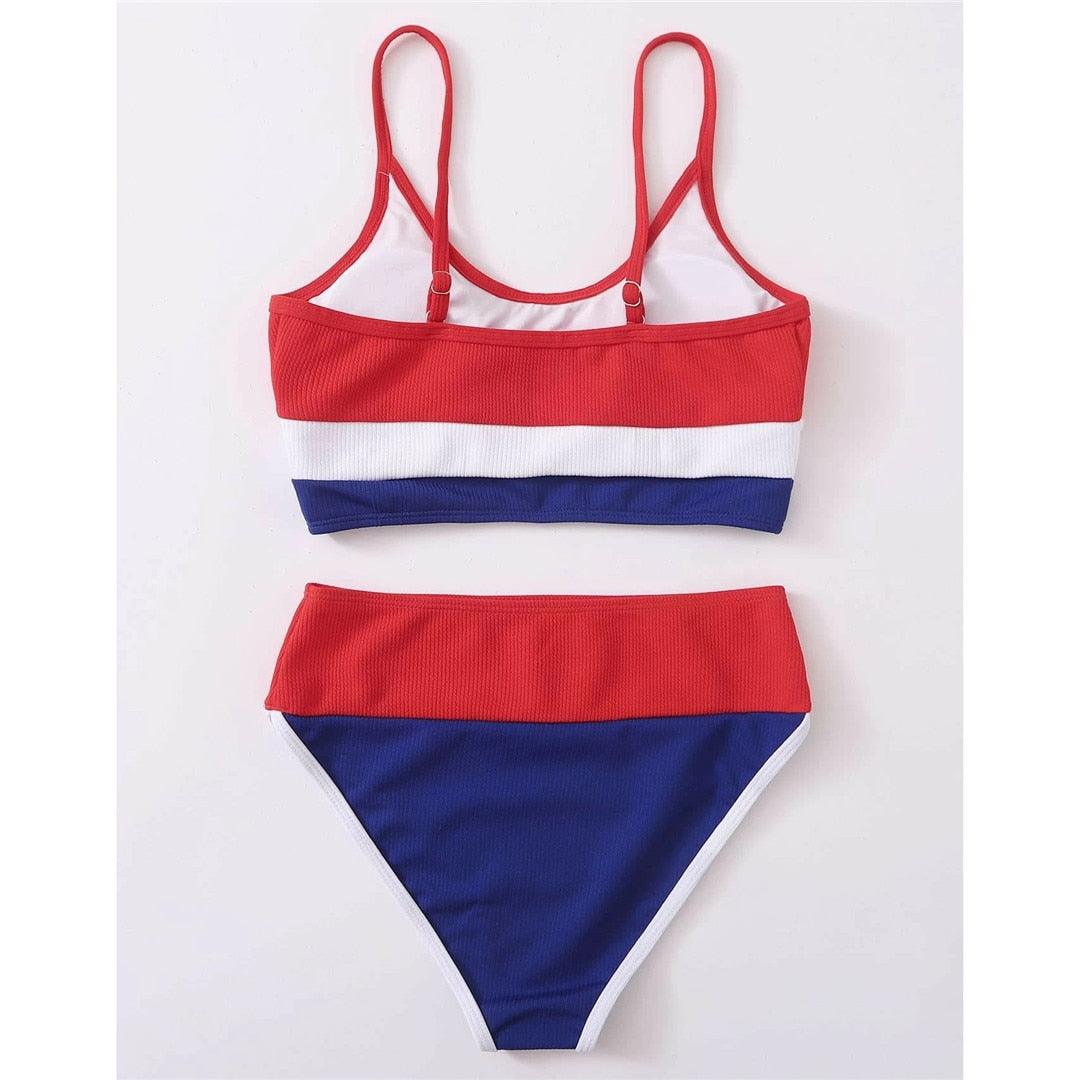 Female Swimsuit High Waist Bikini Women High Waist Bikini Set Two Piece Swimsuits Bikini Top With Bottoms Bathing Suits For Teens Girls Women Swimwear Two-pieces Bikini Set Sport Bathing Suit Swim Lady Stevvex