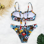 Female Two Piece Swimsuit Low Waist Bikini Floral Printing Swimwear Push Up Bathing Suit  Detachable Padded Push Up Striped Bikini Set Two Piece Swimsuit Ladies Vintage Lace Bikini Sets Beach Swimwear Stevvex