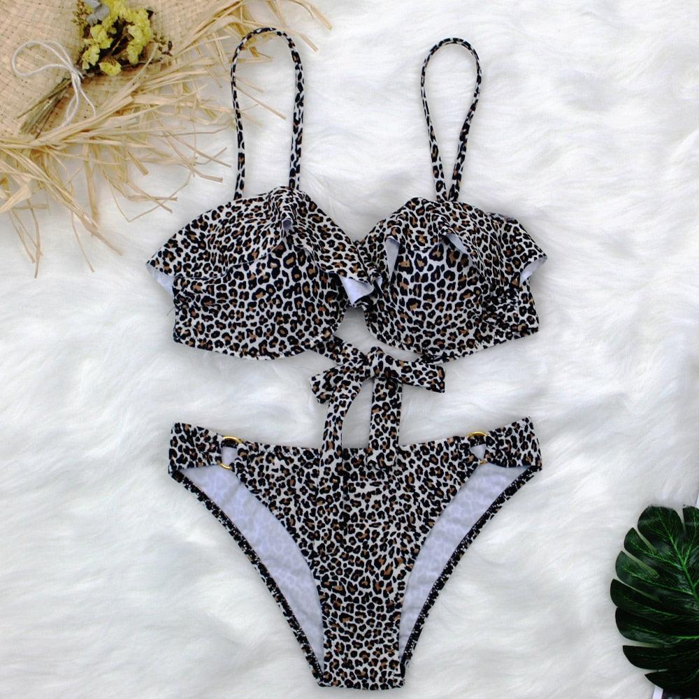 Female Two Piece Swimsuit Low Waist Bikini Floral Printing Swimwear Push Up Bathing Suit  Detachable Padded Push Up Striped Bikini Set Two Piece Swimsuit Ladies Vintage Lace Bikini Sets Beach Swimwear Stevvex