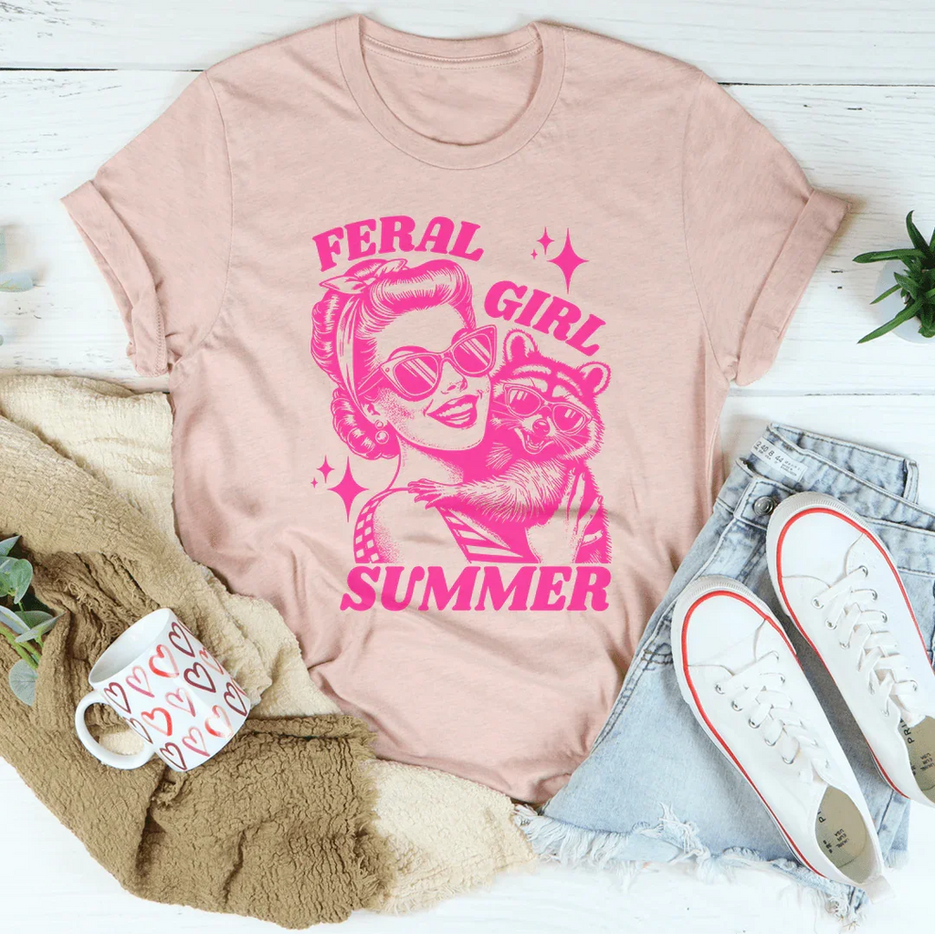 Feral Girl Summer Tee Peachy Sunday