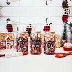 Festive 17oz Holiday Travel Mug Pastel Reindeer Snowflake Candy Cane Cup BandsCo Straps