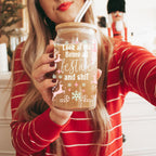 Festive 17oz Holiday Travel Mug Pastel Reindeer Snowflake Candy Cane Cup BandsCo Straps