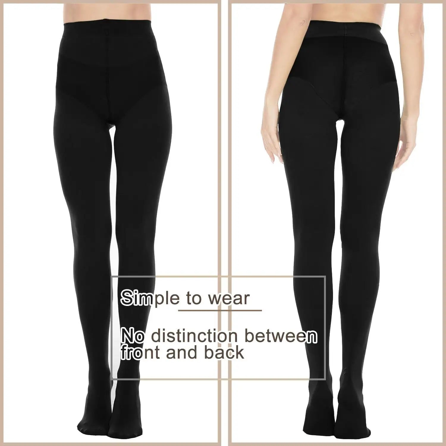 2pack 80d Opaque Black Tights For Women - SJB-DIAMOND ELITES