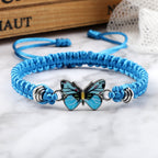 Couple Butterfly Buckle Braided Bracelet Pi-Mart