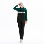 Zipper Drawstring Pocket Hooded Loose Casual Sports Sweatshirt Suit Pi-Mart