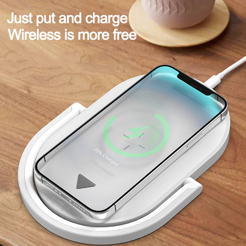3 In 1 Foldable Wireless Charger Night Light Wireless Charging Station Stonego LED Reading Table Lamp 15W Fast Charging Light Pi-Mart