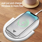 3 In 1 Foldable Wireless Charger Night Light Wireless Charging Station Stonego LED Reading Table Lamp 15W Fast Charging Light Pi-Mart