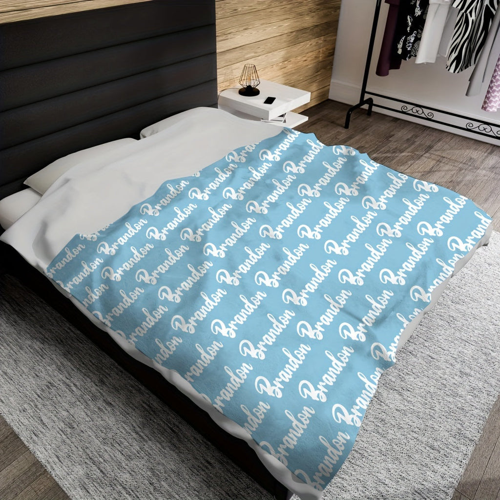 1pc Exclusive Personalized Soft Flannel Sofa Blanket - Customizable with Any Name, Perfect Gift for Friends and Family - Cozy TV Blanket for Chilly Nights