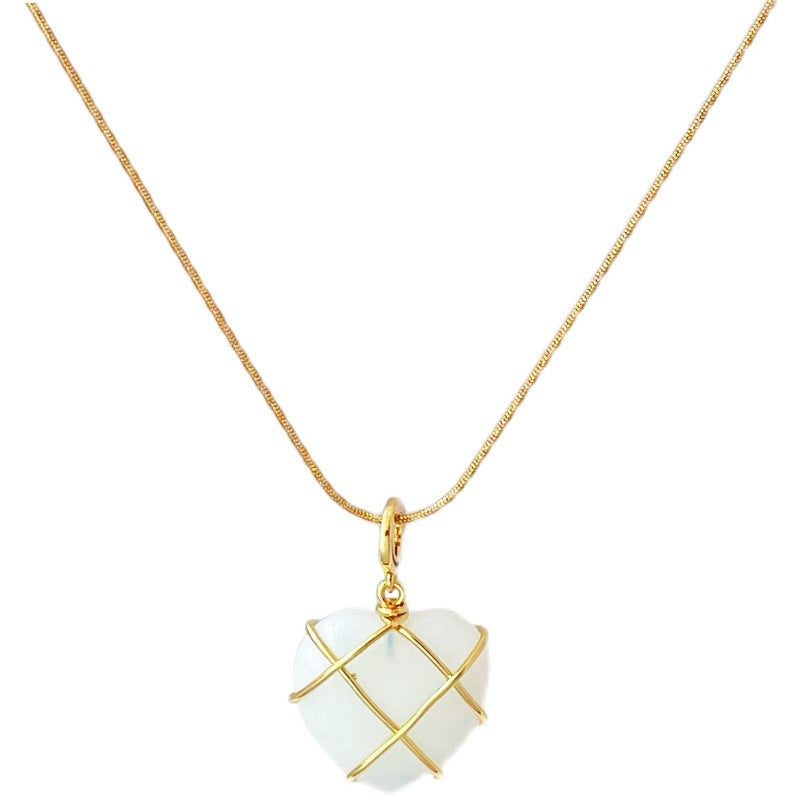 Fashion Moonstone Necklace For Cartoon Princess Love Girl Necklace Novelty Jewelry Pi-Mart