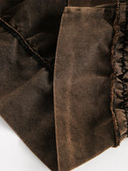 Men's Washed Frayed Hem Hoodie
